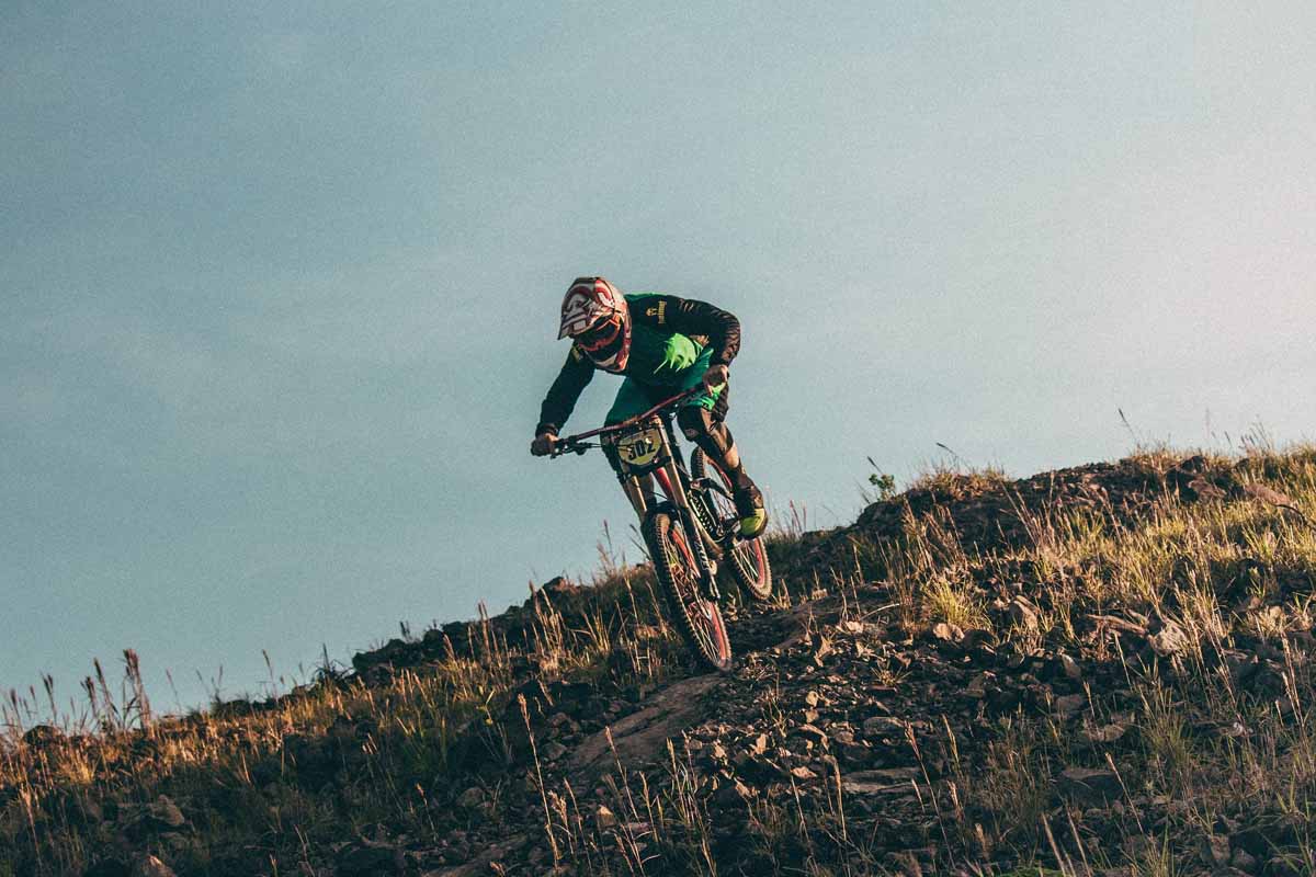 Biking Through a Rock Garden