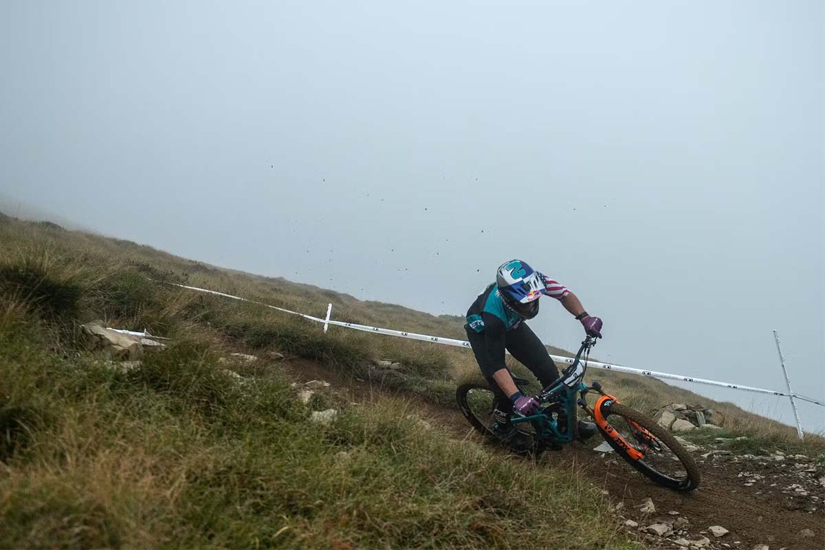 Riding Downhill on a Yeti Bike