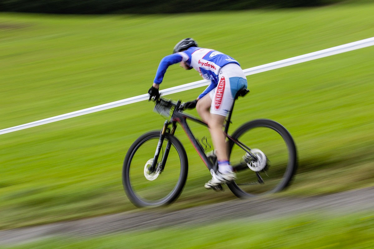 Man in a Classic Cycling Position