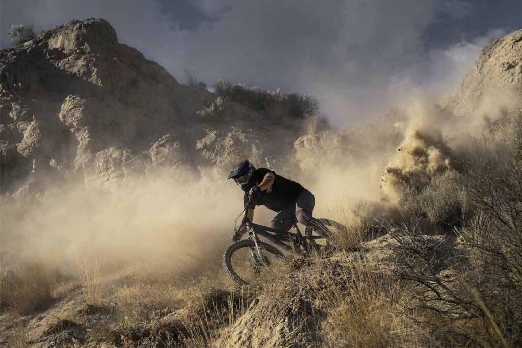 Drifting on a Yeti Mountain Bike